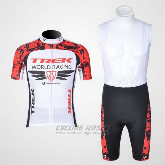 2011 Cycling Jersey Trek Red and White Short Sleeve and Bib Short